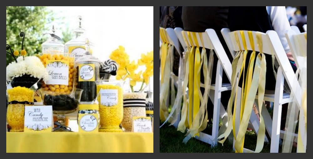 Check out some of our favorite displays of Black and Yellow weddings