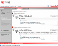 TrendMicro - Software Antivírus Online - Janela Resultado