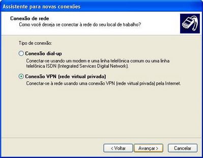configurando vpn em modo cliente no windows xp