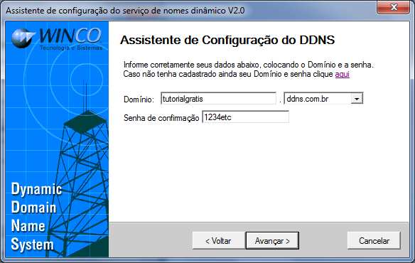 assistente de configuração ddns assistente de configuração ddns