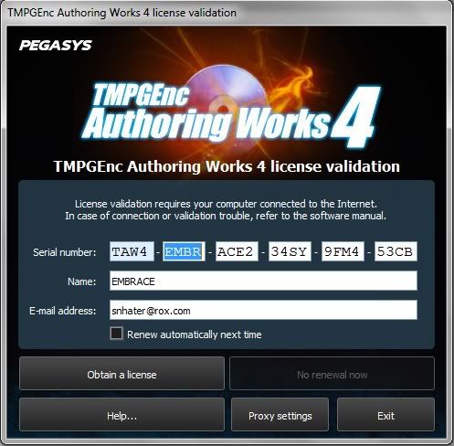 tmpgenc authoring works 4 serial number