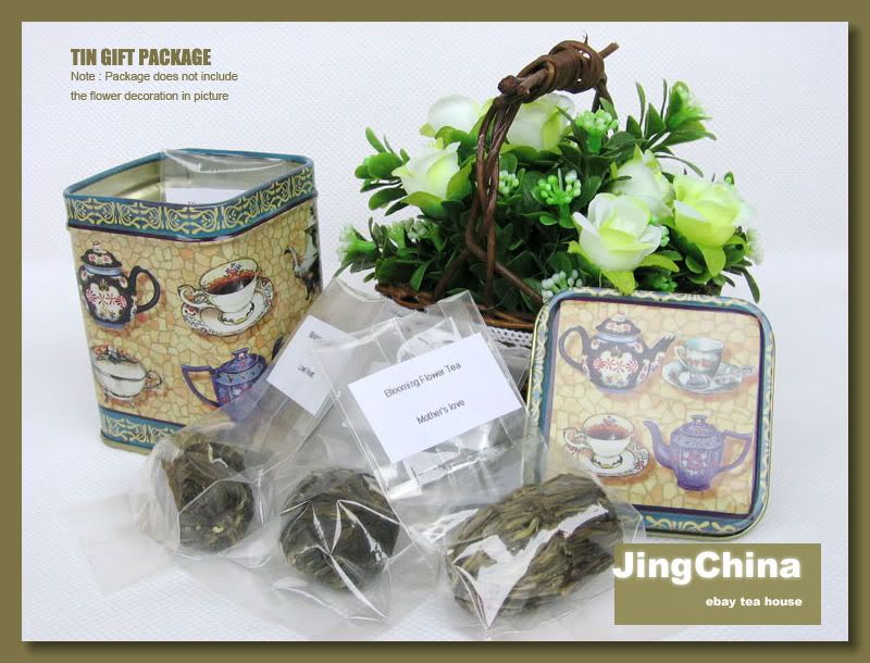 6 Pcs Organic Blooming Flower Green Tea Tin box Gift | eBay