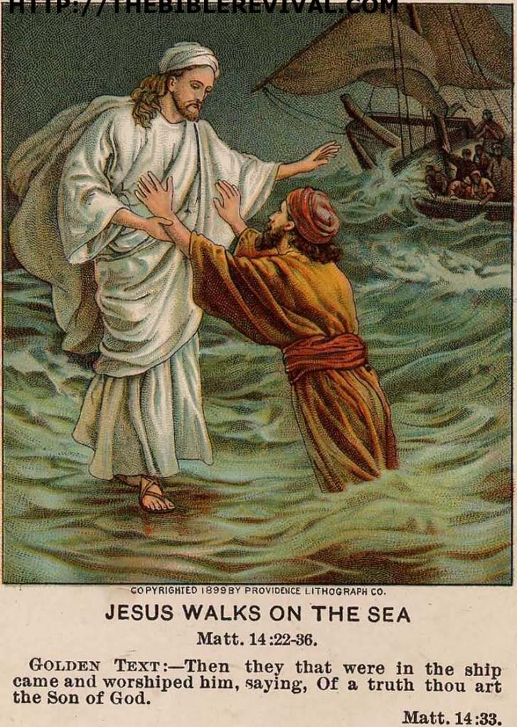 jesus and the boat photo: Jesus Walks on the Water jesuswalksonwater.jpg