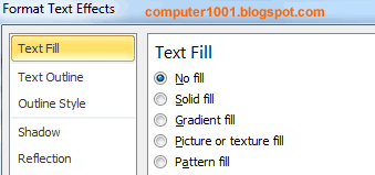 Format Text Effects Text Fill WordArt