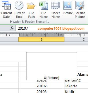Sisipkan Gambar di Header Excel 2010