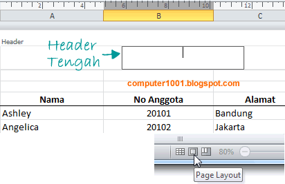Page Layout View Excel 2010