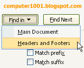 Menemukan Teks di Header atau Footer MS Word 2007 - Computer 1001