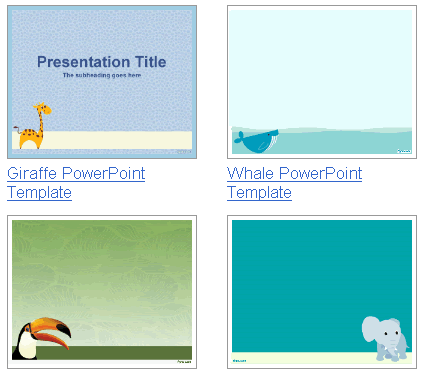 FPPT-animals - Template PowerPoint Kartun