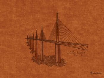 Bridges: Millau Viaduct, France - wallpaper