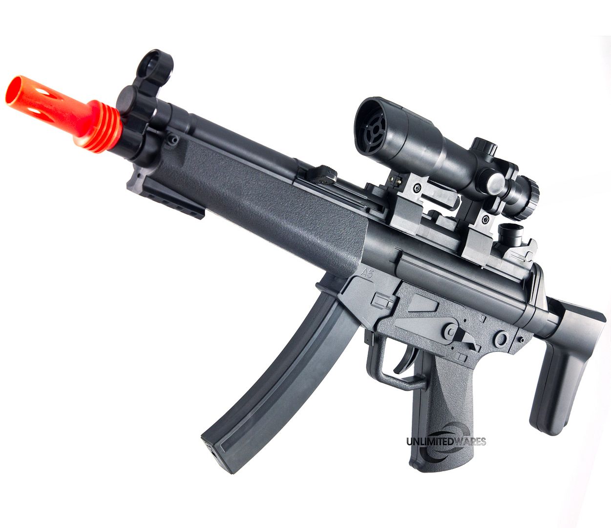 New MP5 K SPRING AIRSOFT SMG w/ TACTICAL LASER GUN Sniper Rifle BB