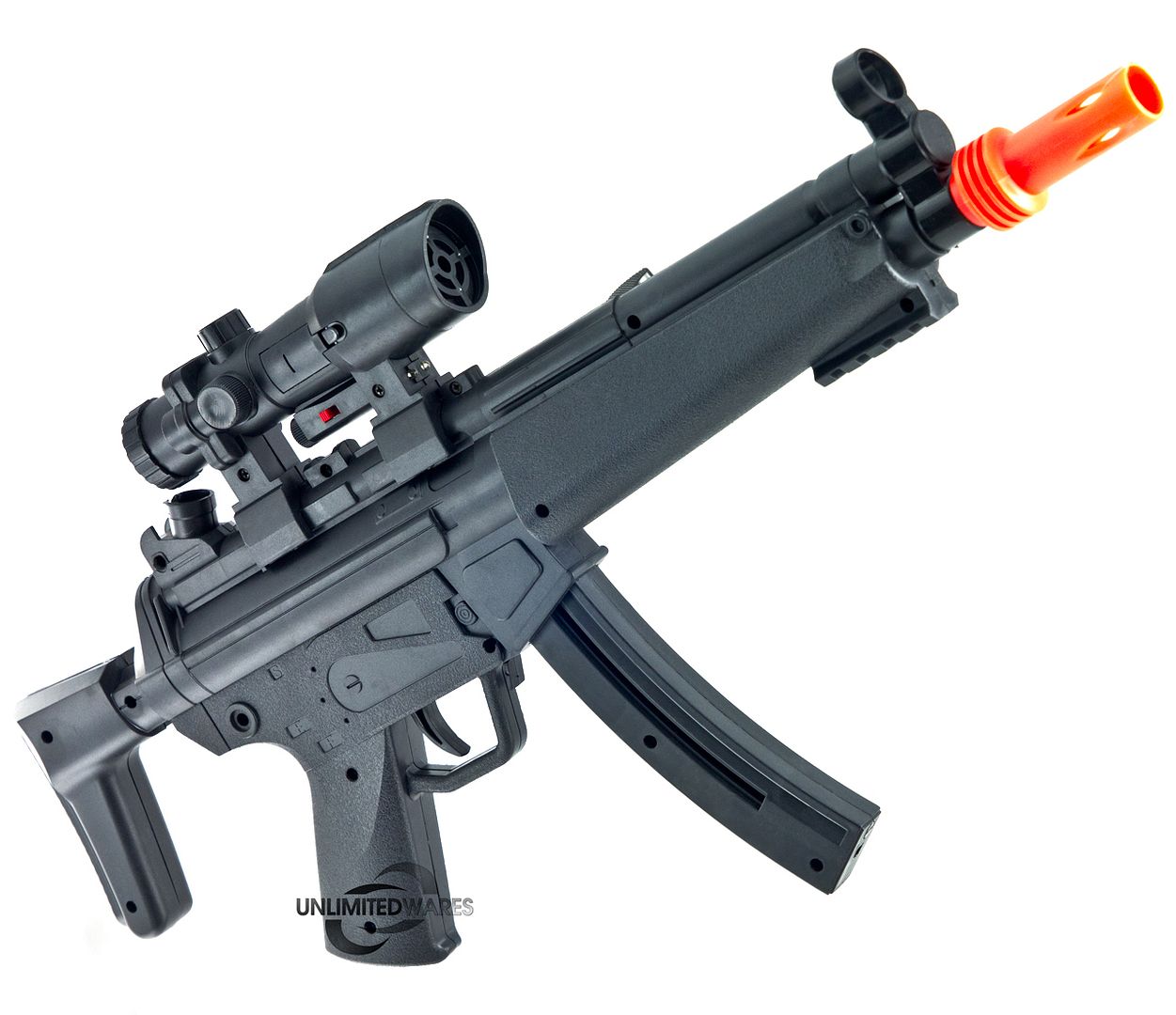 New MP5 K SPRING AIRSOFT SMG w/ TACTICAL LASER GUN Sniper Rifle BB
