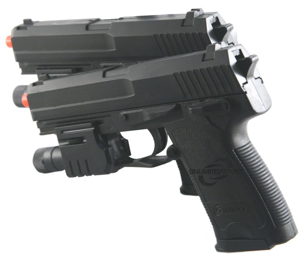 TWO NEW SPRING AIRSOFT PISTOL LASER POINTER SIGHT HAND GUN AIR w/ 6mm