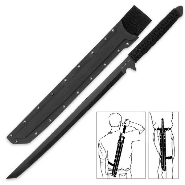 27 Tactical Full Tang Ninja Sword Ninjato Japanese Samurai Combat Machete Ebay 6258