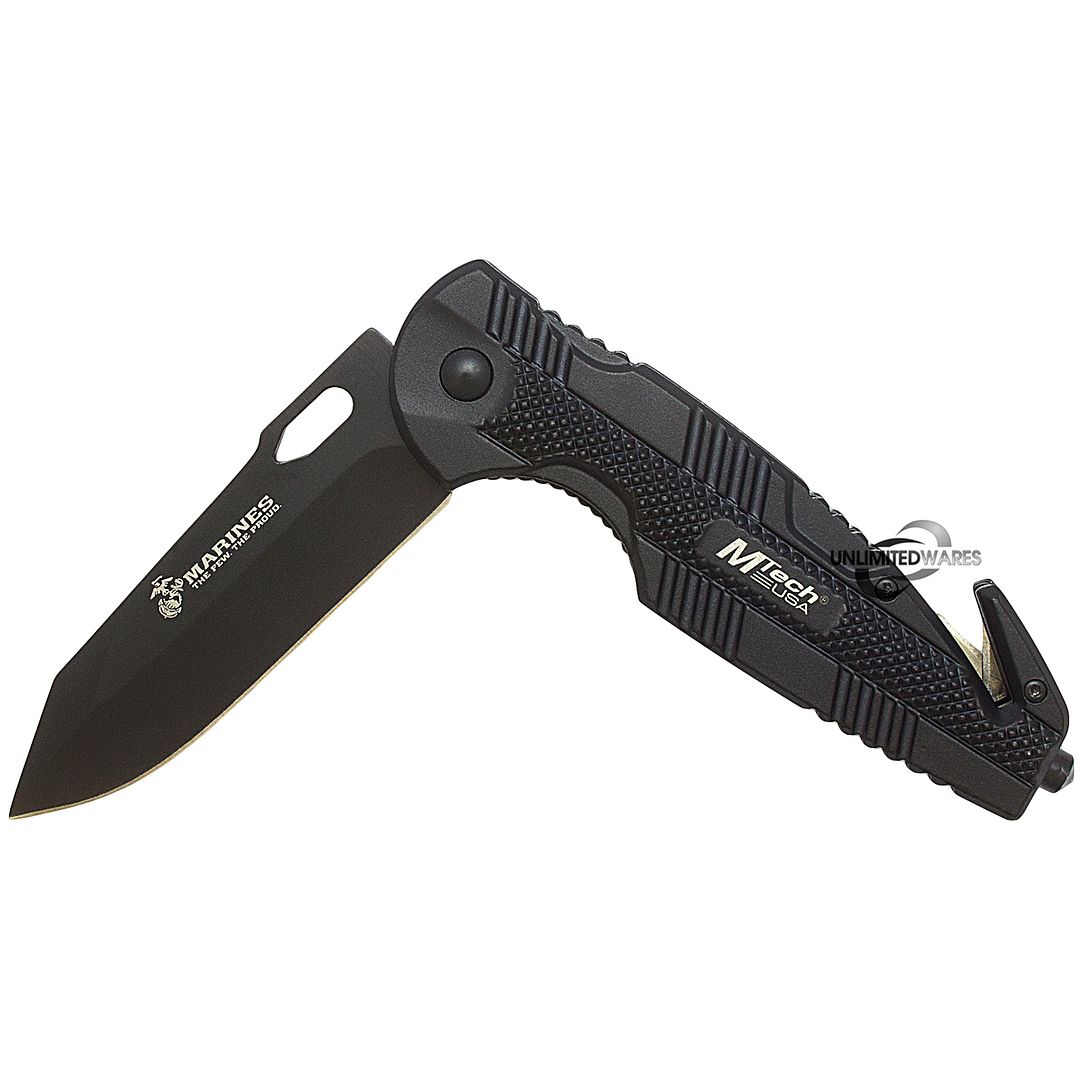 8.5" USMC MARINES EXTRACTOR MTECH USA SPRING ASSISTED TACTICAL FOLDING
