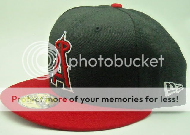 NEW ERA ANAHEIM ANGELS 5950 CUSTOM RED AND BLACK RED A LOGO WITH 