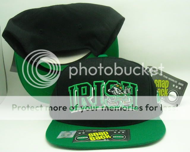   UNIVERSITY OF NOTRE DAME FIGHTING IRISH SNAPBACK TOP OF THE WORLD CAP