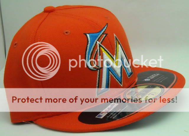 NEW ERA MIAMI MARLINS 5950 CAP MLB 59FIFTY FITTED HAT AWAY HAT CAP 