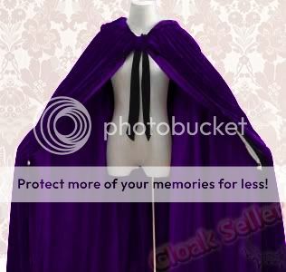 MEDIEVAL Hood Cloak Renaissanc​e Purple Cape Shawl Sca  