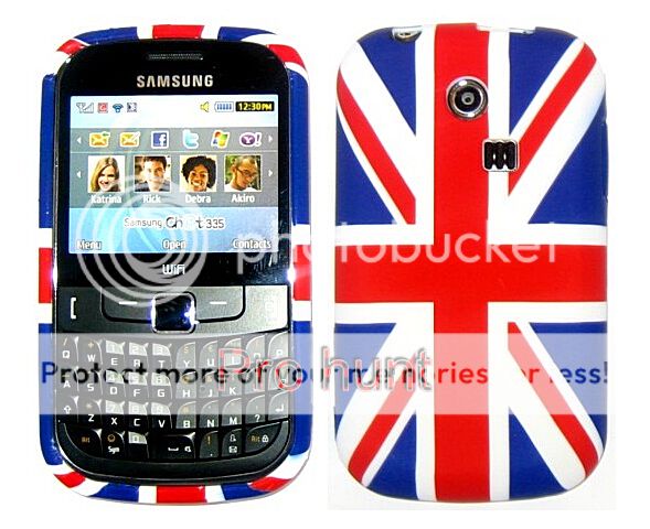 Uk Flag Union Jack Flower Silicone Gel Case Cover For Samsung Ch@t335 