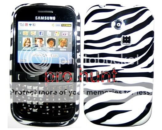 Zebra Silicone Gel Case Cover For Samsung Chat Ch@t335 S3350  