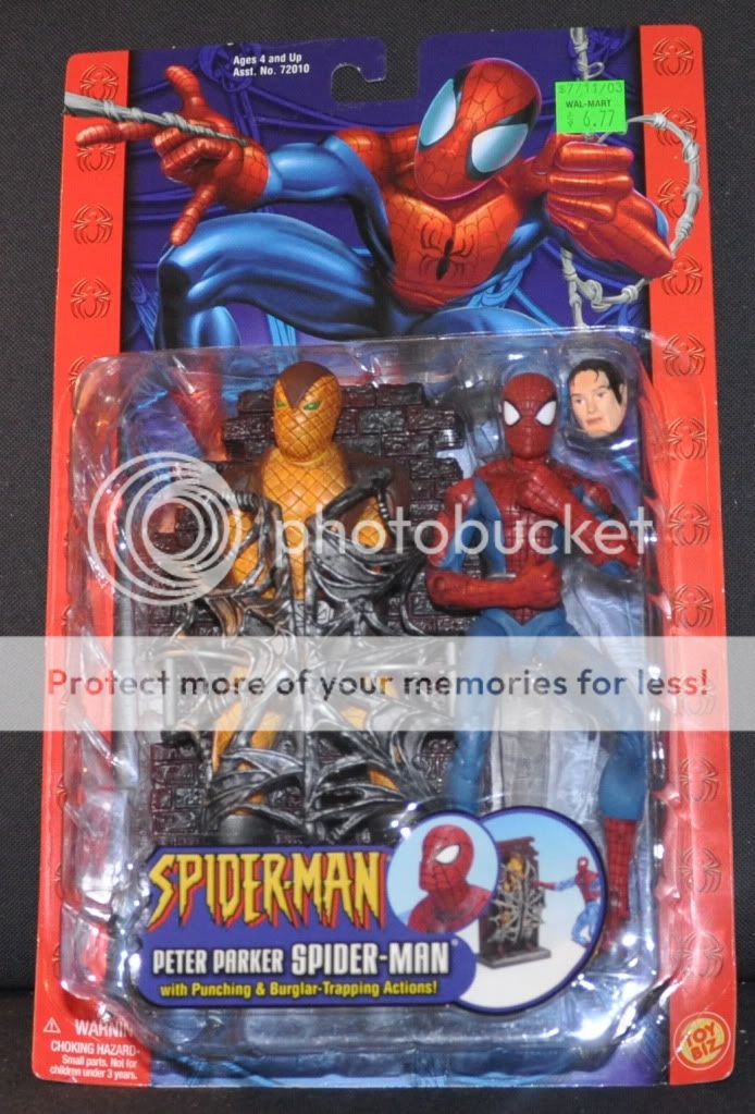 HTF SPIDER MAN PETER PARKER ACTION FIGURE w/ Trap by Toy Biz Brand New 