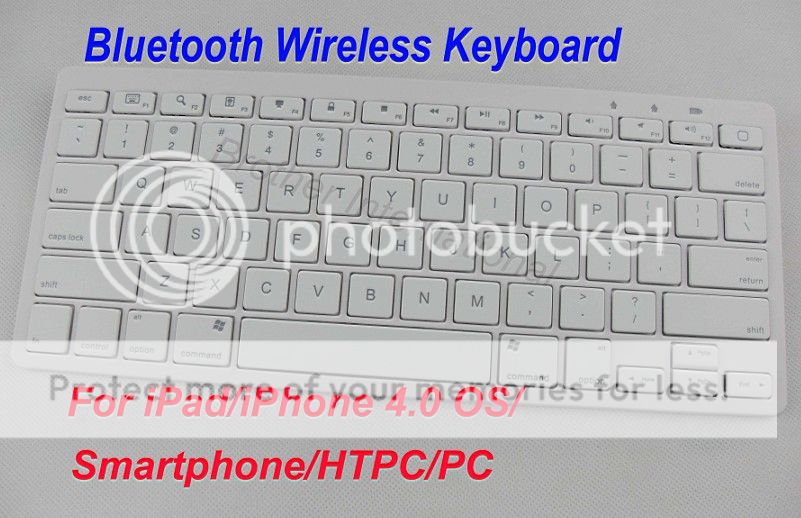 Wireless Bluetooth 2.0 Multimedia Keyboard For iPad iPhone 4.0 OS 