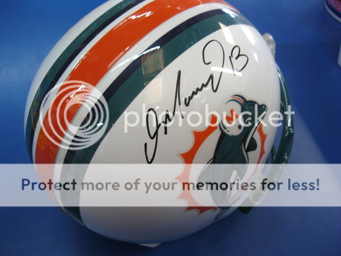 DAN MARINO SIGNED FULL SIZE REPLICA HELMET DOLPHINS  