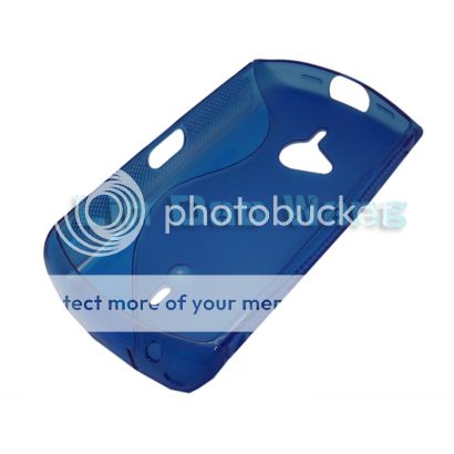 Blue s Gel TPU Case Cover LCD Film for Sony Ericsson Live with Walkman WT19i