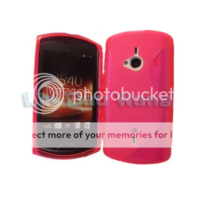 Hot Pink s TPU Case Cover LCD Film for Sony Ericsson Live with Walkman WT19i
