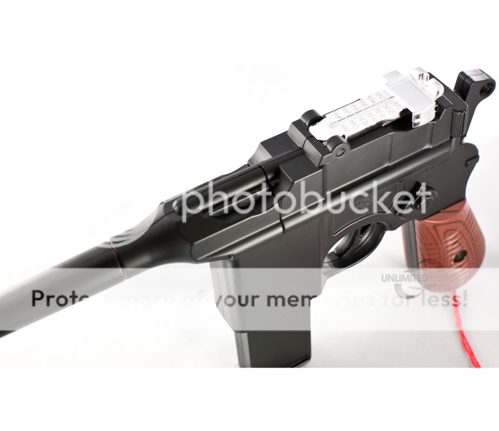 NEW WW2 MAUSER BROOMHANDLE C96 GERMAN AIRSOFT SPRING HAND GUN PISTOL w