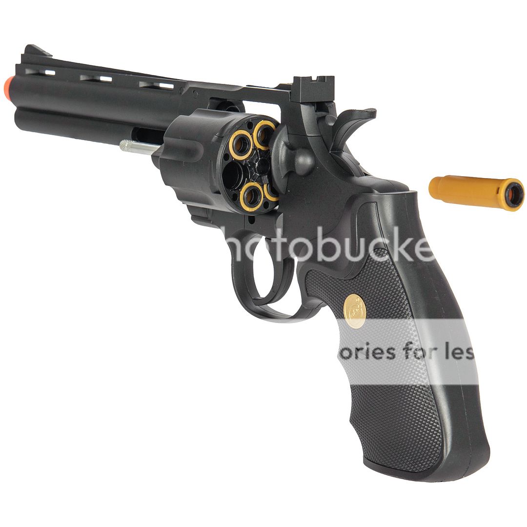 357 MAGNUM REVOLVER FULL SIZE SPRING AIRSOFT PISTOL HAND GUN w/ Shells ...