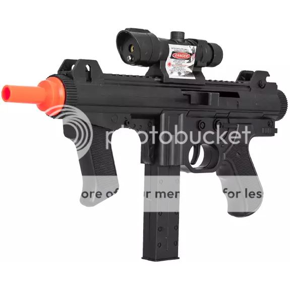 UKARMS AIRSOFT SPRING SMG RIFLE TACTICAL GUN w/ LASER SCOPE LED ...