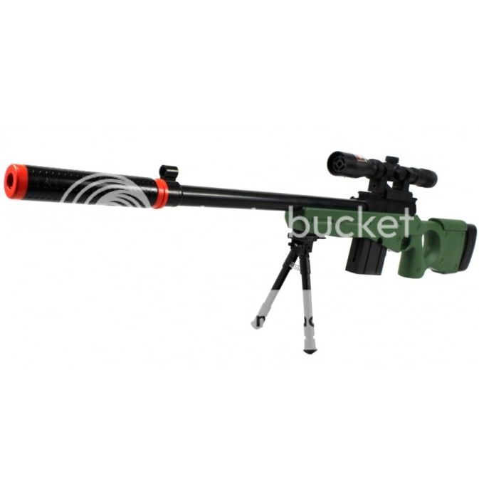 L96 AGM AWP AWM SPRING AIRSOFT TACTICAL SNIPER RIFLE GREEN GUN w/ 6mm ...