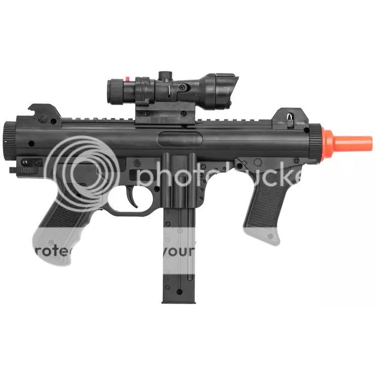 UKARMS AIRSOFT SPRING SMG RIFLE TACTICAL GUN w/ LASER SCOPE LED ...