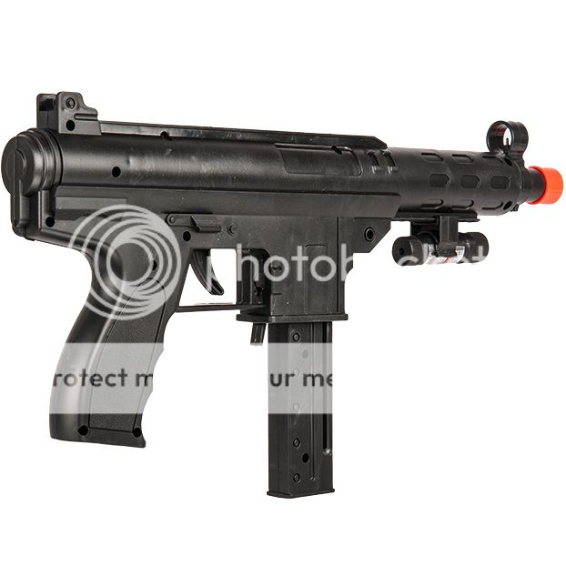 UKARMS TEC-9 SPRING AIRSOFT SMG RIFLE GUN w/ LASER SIGHT 6mm BB BBs ...