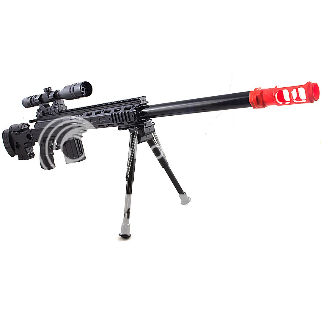 280 FPS AIRSOFT TACTICAL SPRING SNIPER RIFLE GUN w/ SCOPE & BIPOD 6mm ...