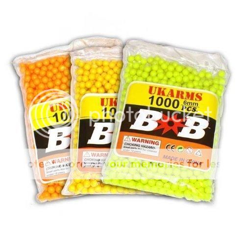 1000 AIRSOFT BB PELLETS 6mm .12g BBs FAST SHIPPING Pistol Gun Sniper