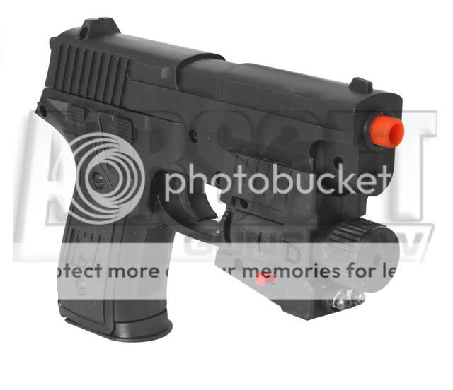 NEW AIRSOFT GUN W/ LASER SIGHT 6MM BB RIFLE SIDEARM  