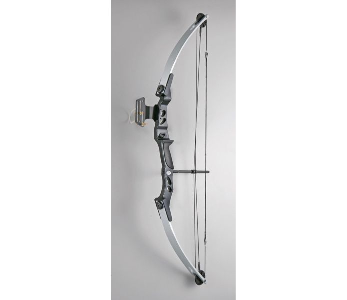 41 5" Man Kung 55 lb Draw Weight 200 FPS Silver Archery Compound Bow