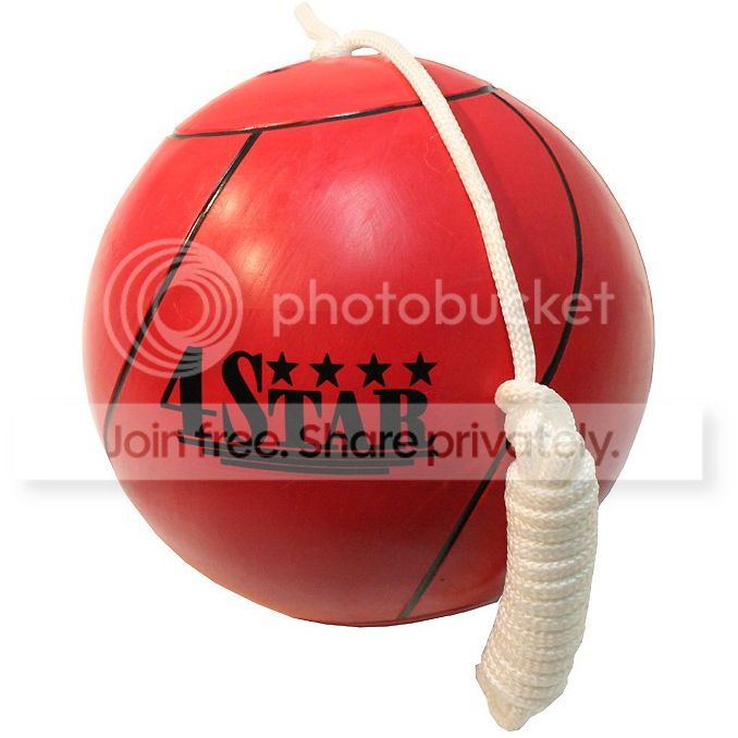 OFFICIAL TETHER BALL RED w/ ROPE INCLUDED Outdoor Sports Playground