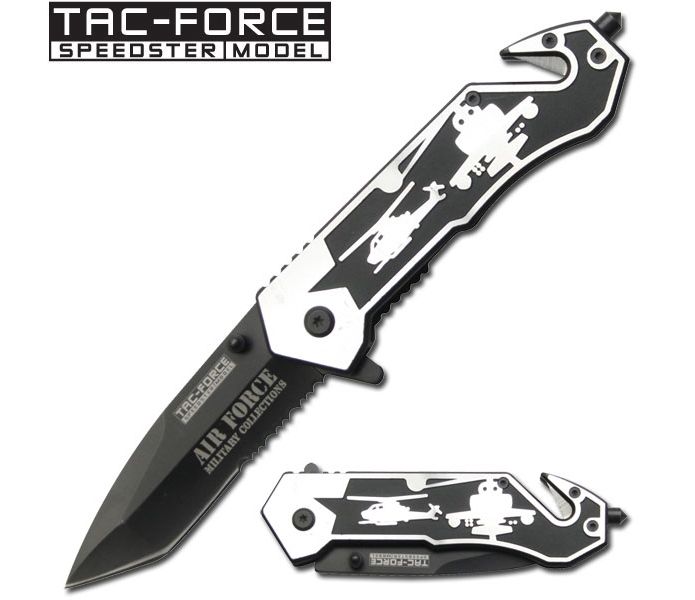 7 5" Air Force Spring Assisted Folding Knife Pocket Blade Assist Switch Tac Open