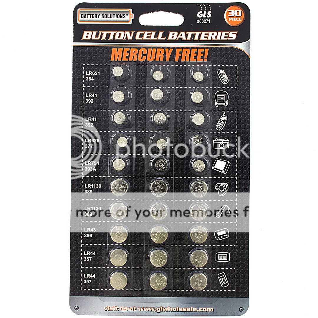 30 PC BUTTON CELL ASSORTED COIN ALKALINE BATTERIES Watch Camera