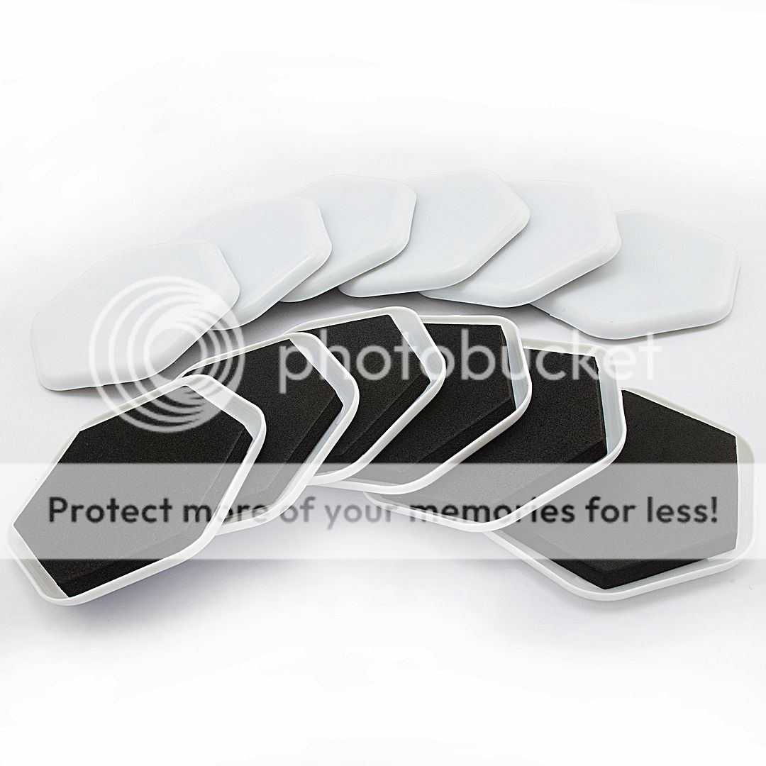 12 Pack Large Furniture Moving Sliders Pads Carpet Felt Gliders