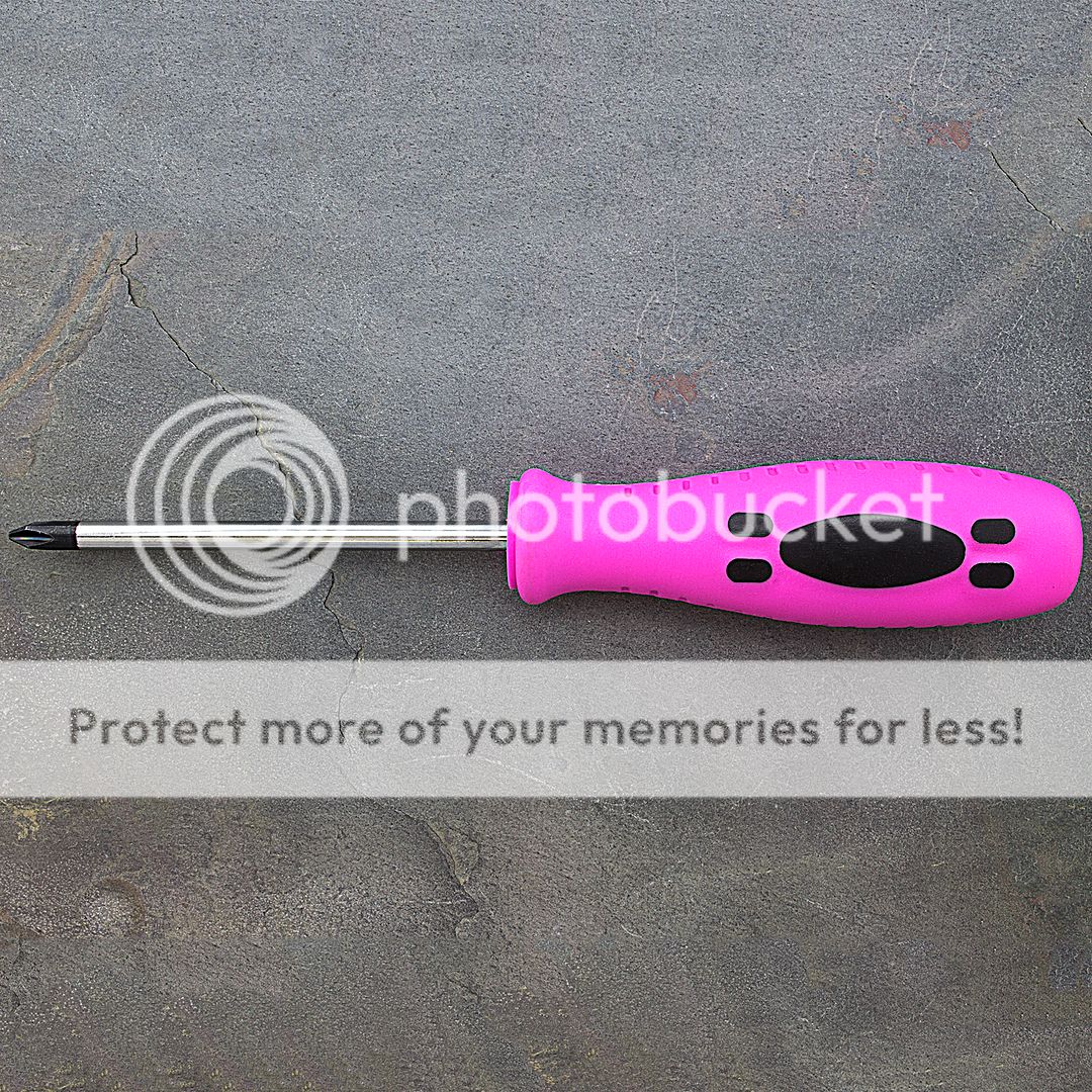 2 PC LADIES PINK SCREWDRIVER SET Phillips Slotted Flat Head Women Girl