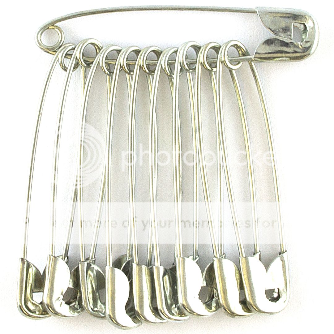 400 PACK EXTRA LARGE SAFETY PINS 13/4" Diapers Sewing Crafting Jewelry