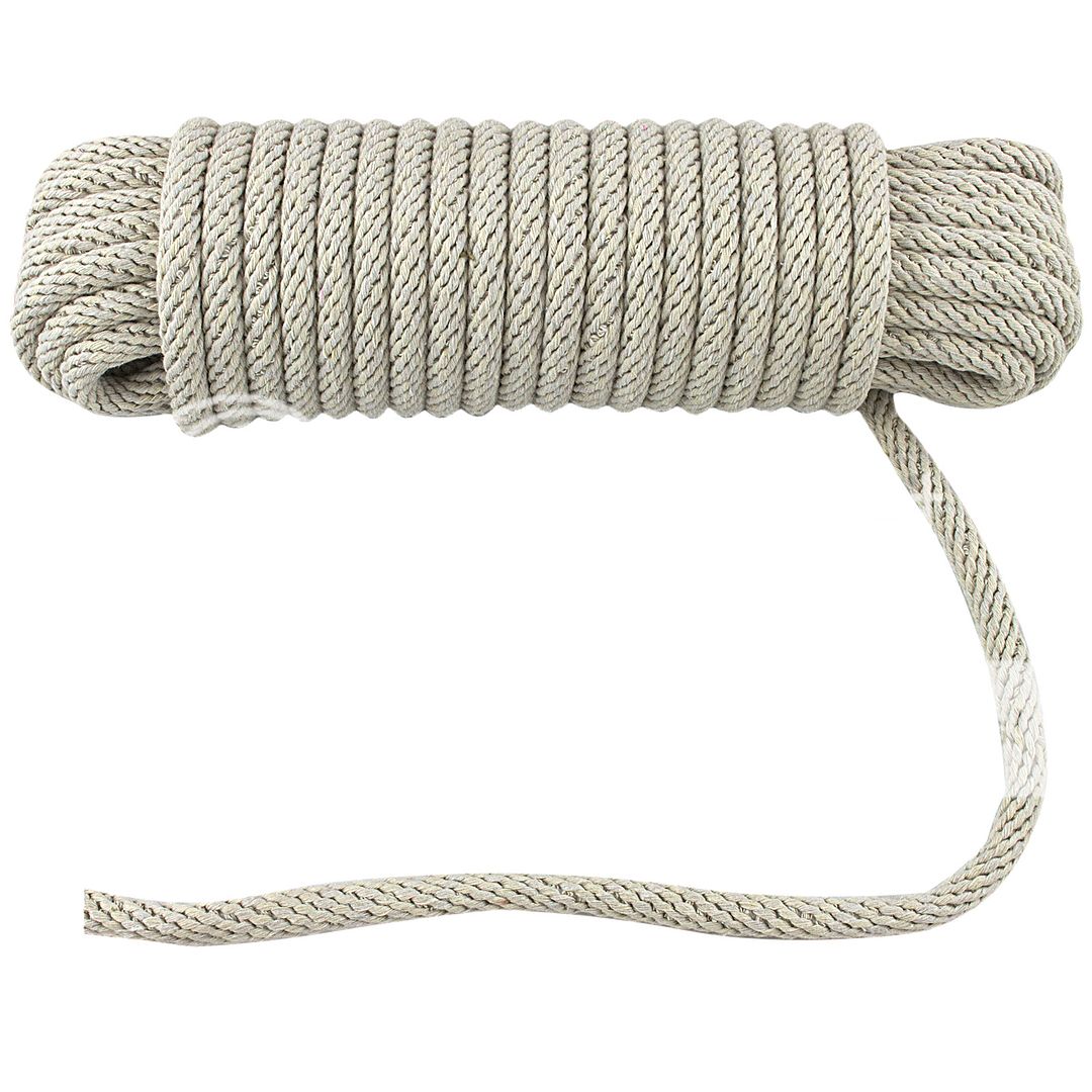 50' ft BRAIDED WHITE NATURAL COTTON ROPE 3/8" THICKNESS 39593487103 eBay