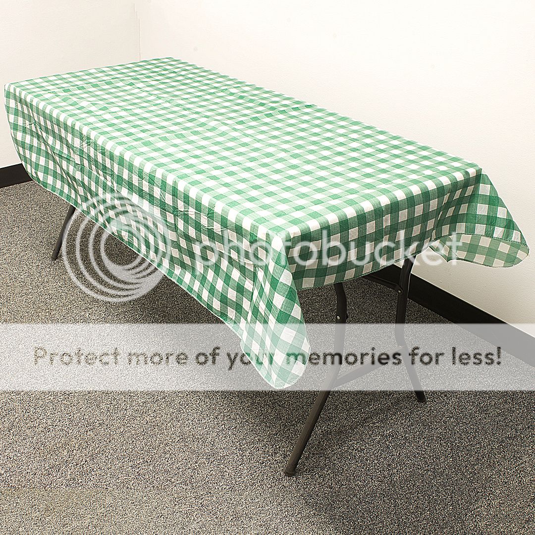 3 PACK FLANNEL VINYL TABLECLOTH Reusable Picnic Parks Party Oblong 72