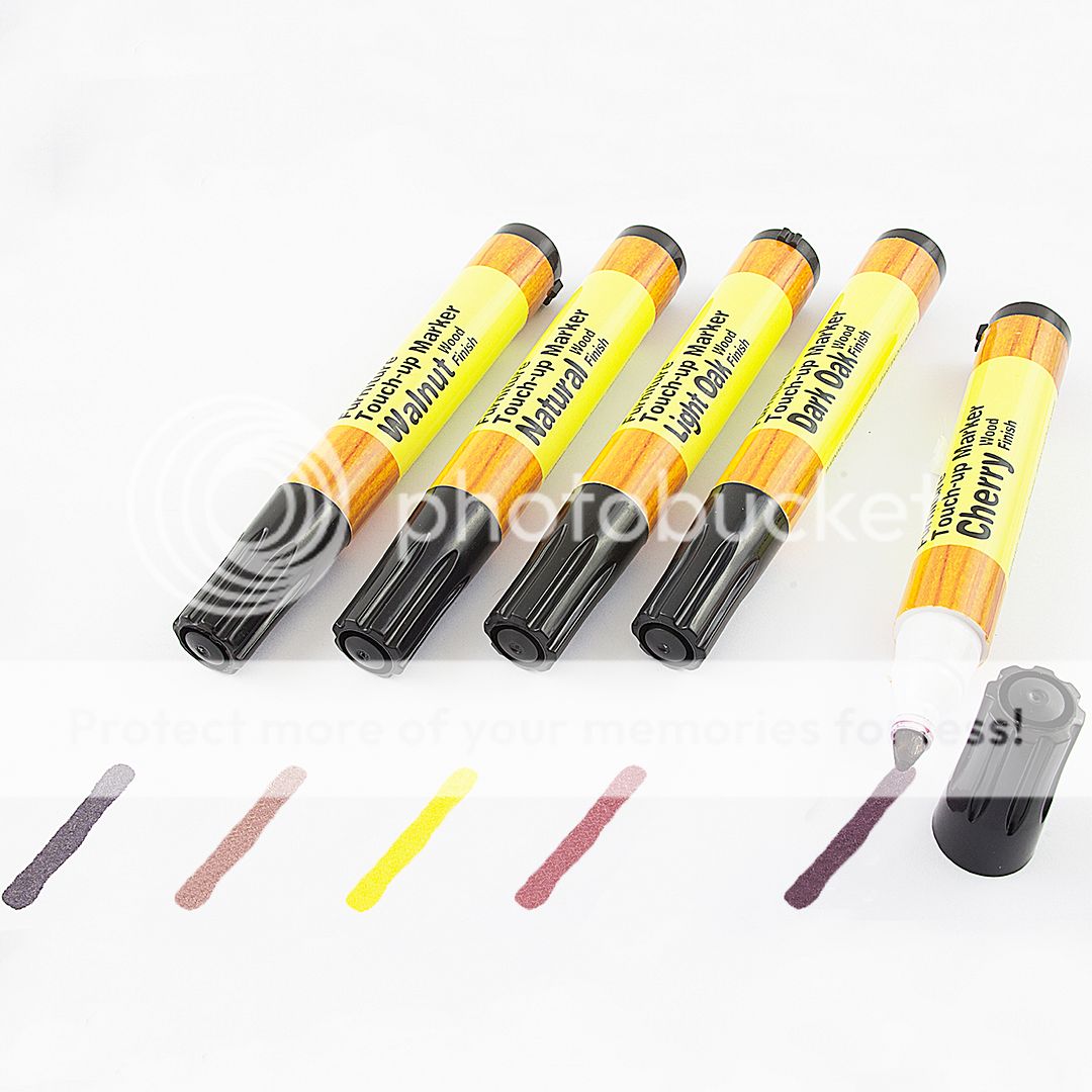 5 PC FURNITURE TOUCH UP MARKERS Crayons Wood Repair Kit Filler Maple