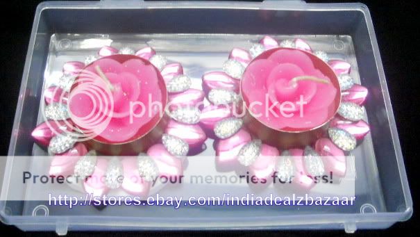 Pcs Indian Wax Floating Diya In Pink Diwali Navratri All Festivals