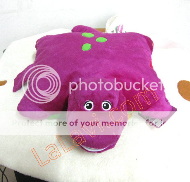 Barney Purple Dinosaur Transforming Pet Car Sofa Pillow Cushion Soft Doll Size S